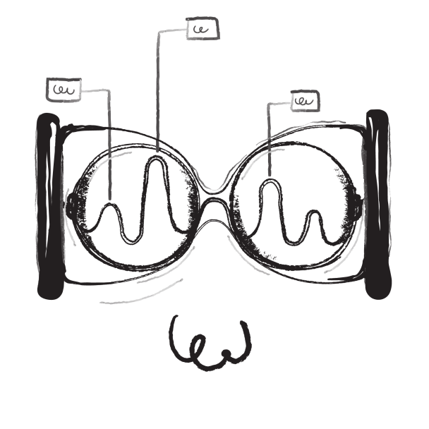 an illustration of a pair of glasses by absurd design